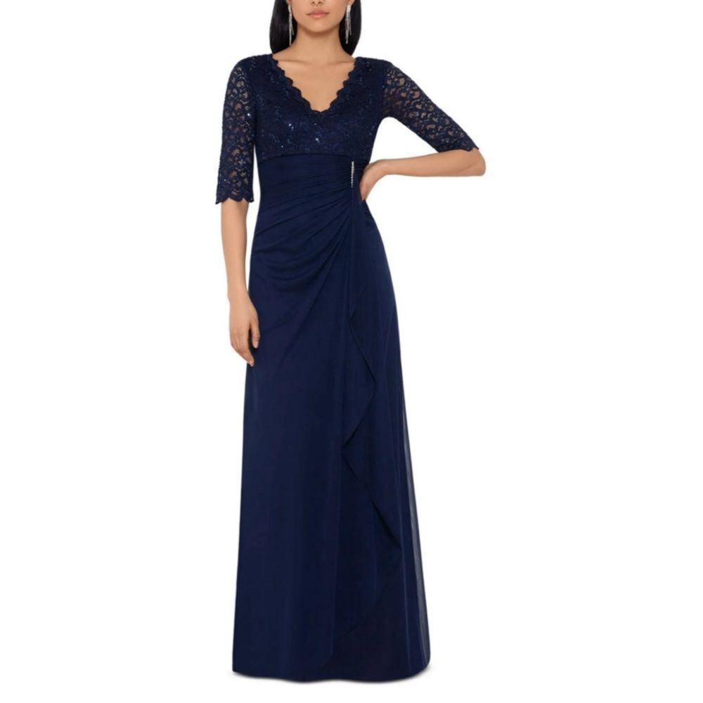 Betsy & Adam Lace Bodice Dress